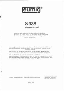 Eumig S 938 manual. Camera Instructions.